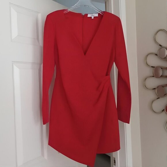 LIKELY Dani Tuxedo Mini Dress Red 2 NWOT - Picture 2 of 11